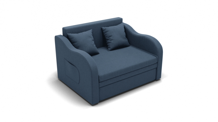 Диван Бали (ЗР) Цвет фасада: Голубой; Тип: Прямой; Материал фасада: Металл/Велюр_0