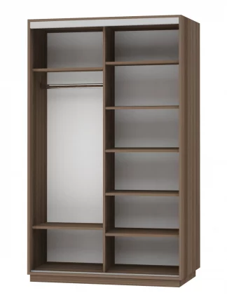 Шкаф-купе двухдверный Экспресс Дуо 1400х2400h Сакура/Ясень шимо тёмный_1