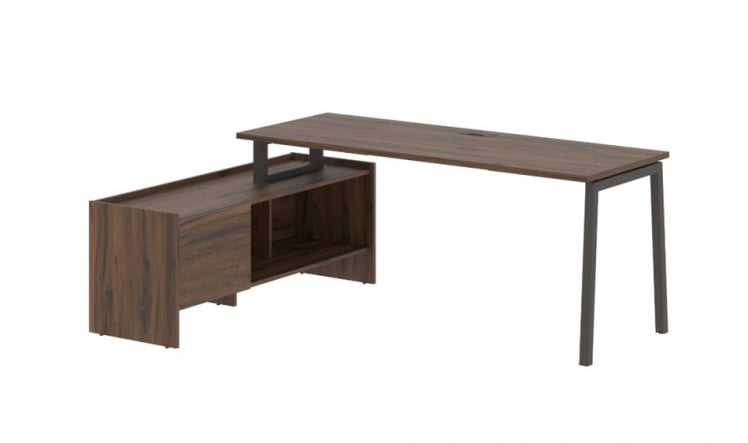 Стол с тумбой EDIS ELCT 19614 Дуб Денвер темный Мокко_0