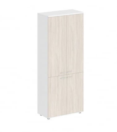 Шкаф высокий четырехдверный Sigma SG.811.WH.OL.OL Белый Дуб светлый_0