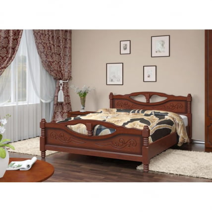 Кровать из массива Елена-4 200х120 Орех_1