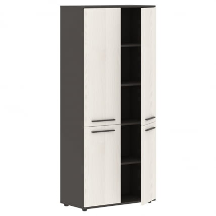 Шкаф с глухими средними и малыми дверьми EDIS EHCS 85.3 Ясень Траун Мокко Мокко_1