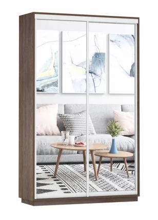 Шкаф-купе двухдверный Экспресс Дуо Экспенс 1400х2400h Венге_0