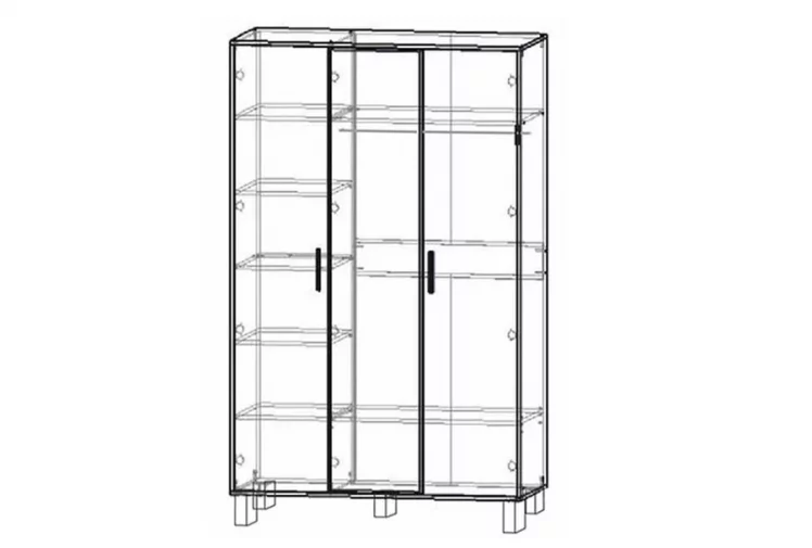 Комплект мебели для спальни Лофт №01 Дуб Крафт Золотой Черный_4