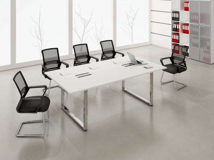 Стол системы БЭНЧ, переговорный, начальный GLOSS LINE НСПН-П.926 Белый Премиум_1