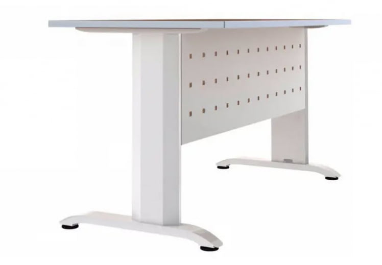 Парта двухместная Де Гласси А перфорированный экран ЛДСП Серый/ Металл Серый_2