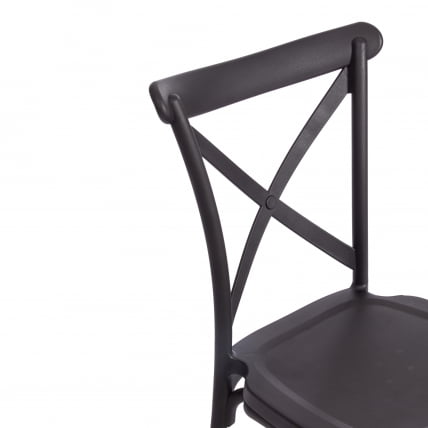 Стул CROSS (mod. PL24) пластик, 48 х 58 х 89 см, Black (черный) 05_12