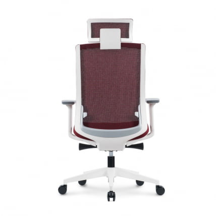 Кресло руководителя РУБЙ вхите фраме (крестовина алюминий) Красный / RUBY white frame_3