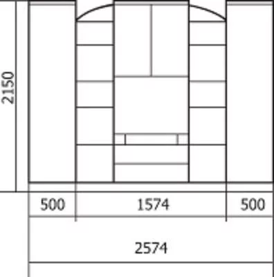 Стенка Александра 6 МДФ, Вишня Оксфорд_9