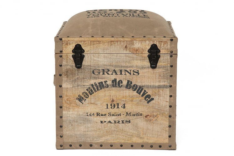 Пуф-сундук Перрет (мод М-540) Натуральный ткань Винтаж / Perret (mod M-540)_2