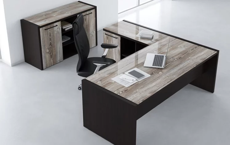 Кабинет руководителя Morris комплект №1 Дуб Базель/Венге Магия_0