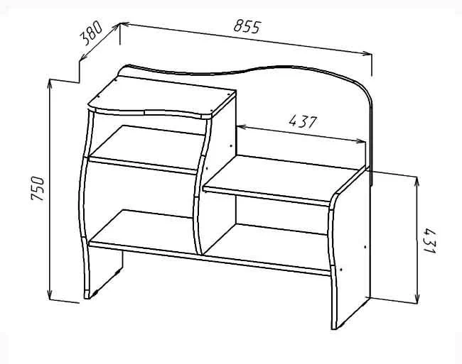 Обувница Волна Венге/Дуб молочный_1