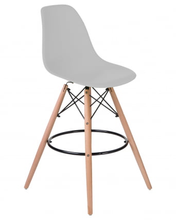 Стул барный ДОБРИН ДСВ БАР Светло-серый ГР-01 / DOBRIN DSW BAR GR-01_1