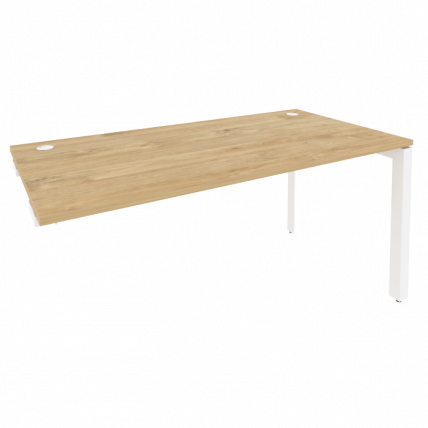 Стол-приставка на П-образном м/к к опорным элементам ONIX O.MP-SPR-4.8 Тиквуд Светлый/Белый_0