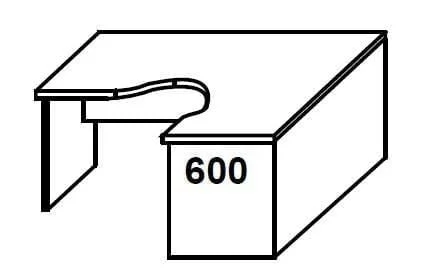 Стол письменный правый СА-3 Пр  Клен/металлик_1