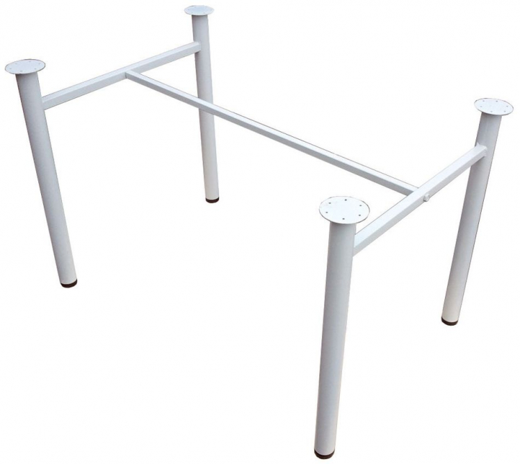 Стол обеденный на металлическом разборном каркасе 1500х800 Белый мрамор_1