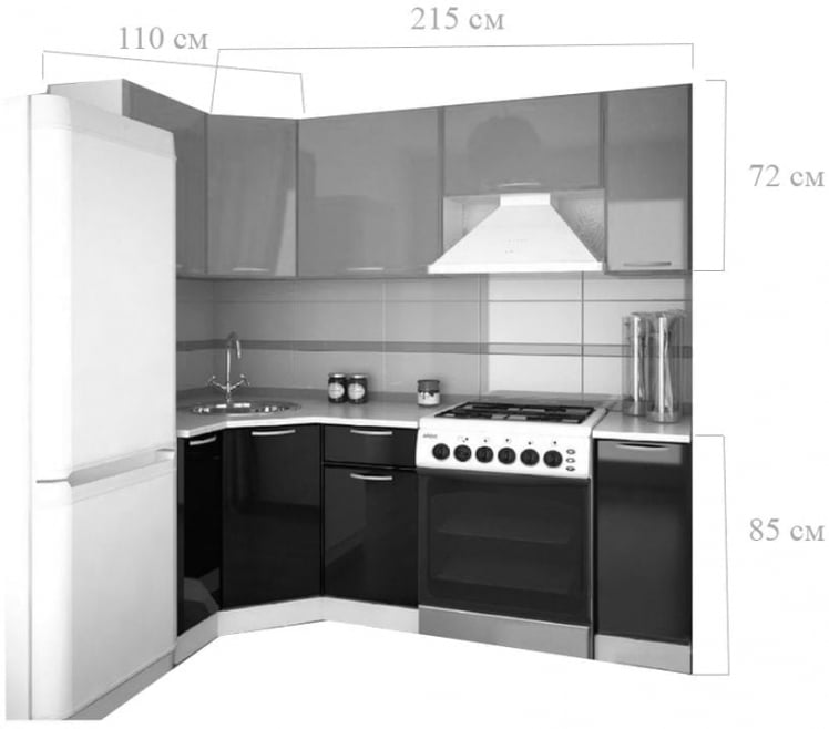 Кухонный гарнитур угловой Гранат Белый дым №2_1