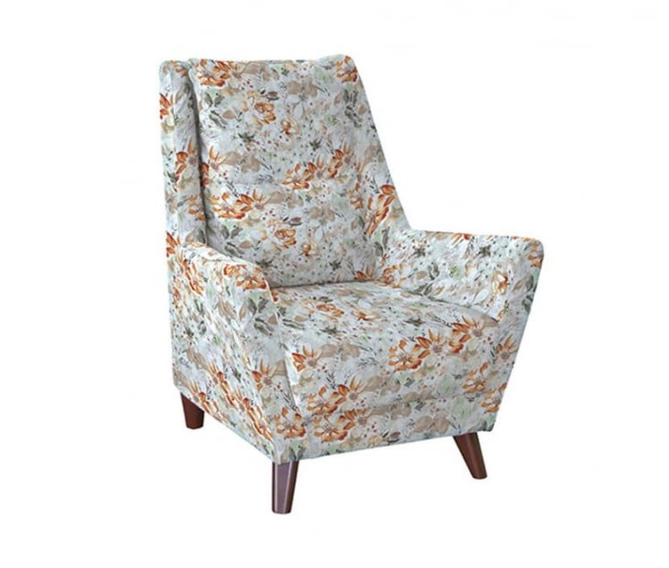 Кресло Дали ТК 228/1 Фибра Коричневые цветы_0