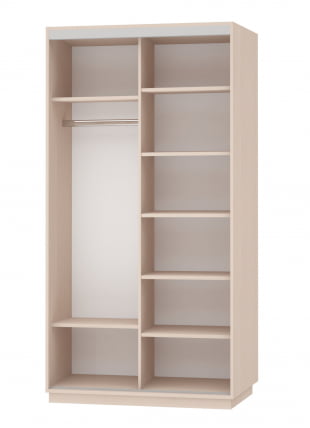 Шкаф-купе двухдверный Экспресс Дуо Медиум 1200х2200h Дуб молочный_1