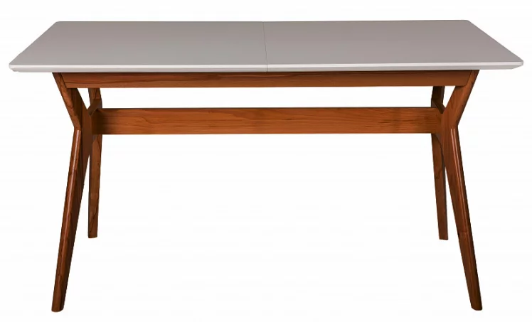 Стол раскладной Нарвик 120-160 ОРЕХ-Белый_3