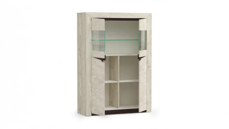 Шкаф комбинированный Лючия 33.15 Бетон пайн белый Венге_1