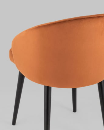 Стул с подлокотниками Брюссель велюр Терракотовый_2