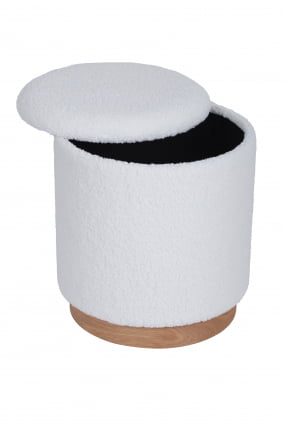 Пуф с ящиком Долли L тедди Белый_2