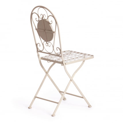 Стул Secret de Maison VICENZA (mod. PL08-7451RV) металл, 36*35*91 см, белый/плитка калейдоскоп_2