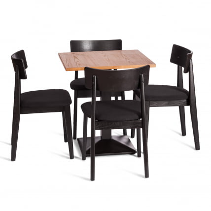 Стул ТХОР дерево вяз/ткань лен, черный/черный лен, 50х48х81,5 см / THOR_5