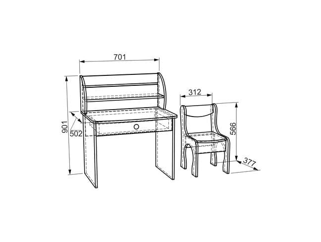 Набор детский Морячок модуль 01 Дуб млечный/Голубой_1