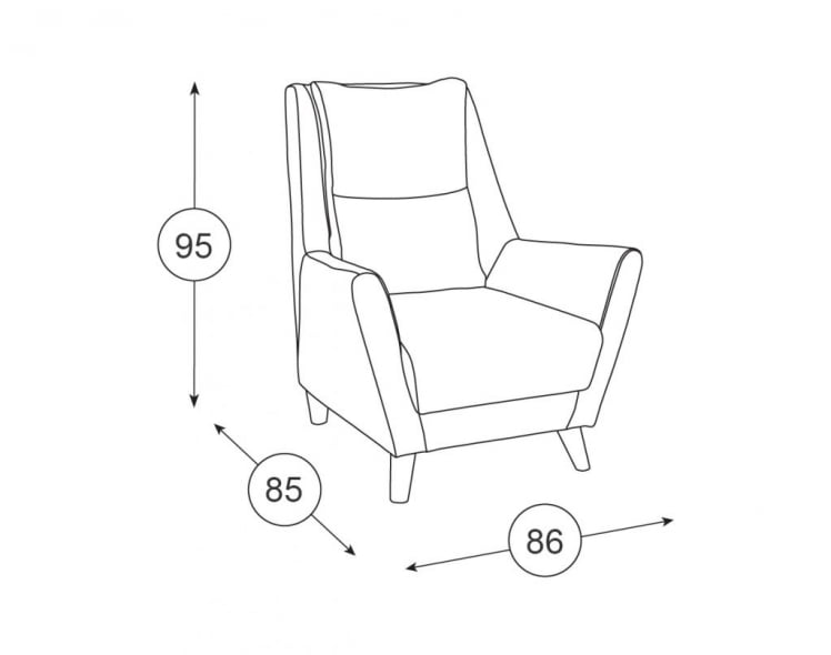 Кресло Дали ТК 228/1 Фибра Коричневые цветы_1