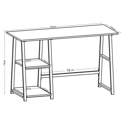 Стол на металлокаркасе BRABIX LOFT CD-006 Дуб натуральный_9