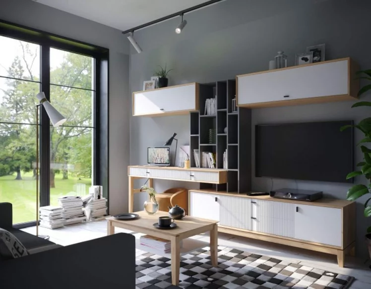 Тумба высокая Бари ЛД 698.120.000 Дуб Золотой Белый_2