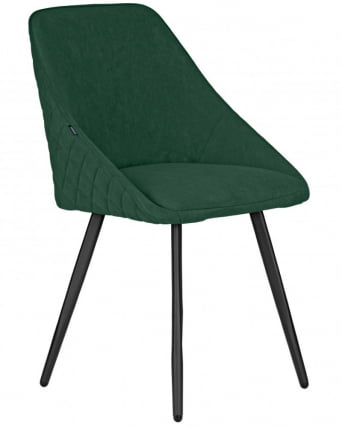 Стул обеденный DOBRIN STELLA (ЭМАЛЬ ЧЕРНЫЙ МУАР велюр Catania Izumrud)_1