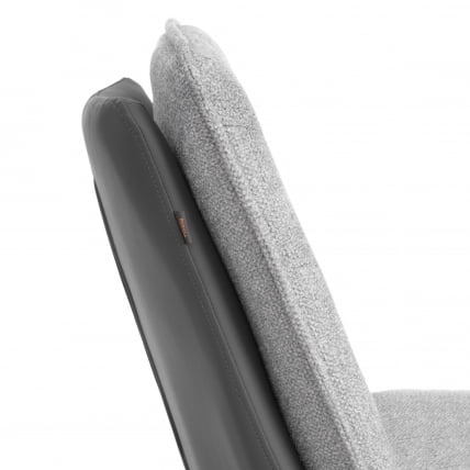 Кресло лаунж Cosmo велюр/букле (HYP)/экокожа, светло-серый/графит_9