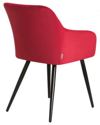 Стул обеденный ДОБРИН РОБЕРТ (черные матовые ножки, велюр В108-37 Бордовый) 2 шт / DOBRIN ROBERT V108-37_4