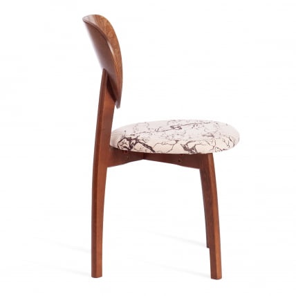 Стул DIAMANTE мягкое сидение бук, 42x42x85см, коричневый, ткань Крекс Беж_1