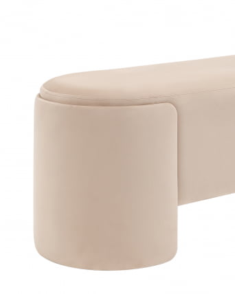 Банкетка Такс велюр Молочный / Taks_2