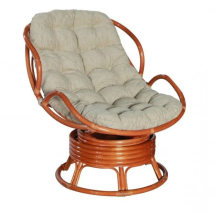 Кресло Папасан Челси вращающийся 23/03B коньяк_0