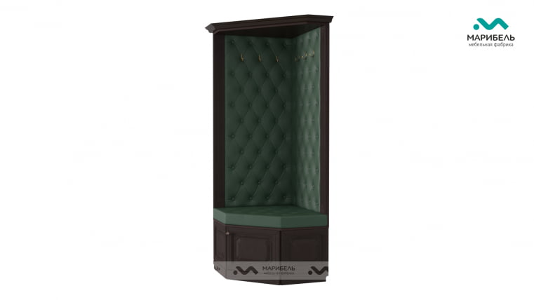 Прихожая  «Визит 2» К-4У Дуб фактурный горький шоколад/Кожа King 39/Венге_0