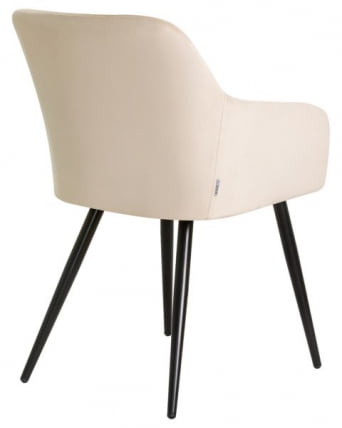 Стул обеденный ДОБРИН РОБЕРТ (черные матовые ножки, велюр В108-98 Бежевый) 2 шт / DOBRIN ROBERT V108-98_4