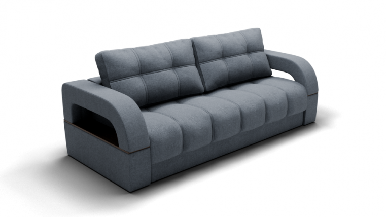 Диван Рич-1 (ЗР) Цвет фасада: Серый; Тип: Прямой; Материал фасада: Металл/Велюр_0