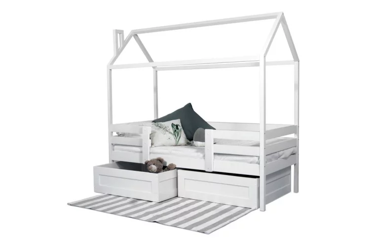 Кровать-домик RooRoom кд-2С с ящиками Серый_0