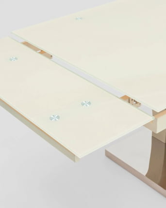 Стол обеденный Верона раскладной 160-220*90 глянцевый Бежевый_7