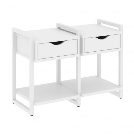 Тумба на регулируемых опорах наборная. Вариант №1 LOFT VR.L-TN-1.O Металл белый Белый Бриллиант_0