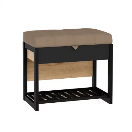 Банкетка 600 Техно ЛД 678.310.000 Дуб Золотой Черный_0