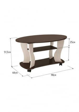 Стол журнальный Сатурн-М05 Венге Вудлайн кремовый_2