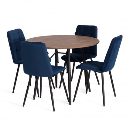 Стул обеденный Asti TREND, велюр, Blue (синий), 47х54х86 см_5