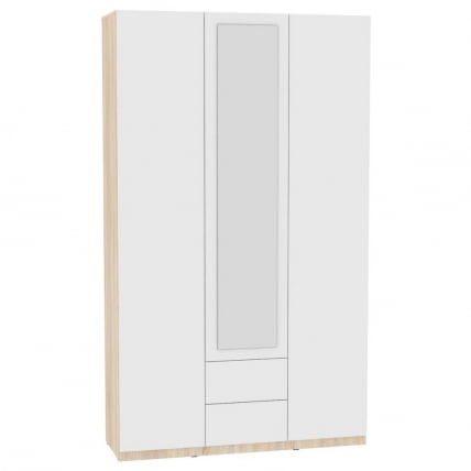 Шкаф распашный R-230х135х45-2-PO-M(ДСС-Белый)_0