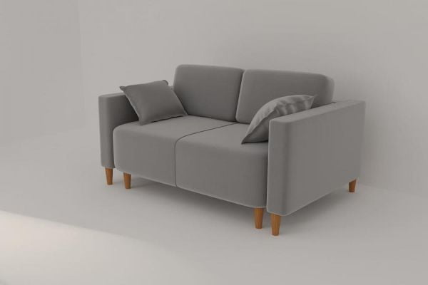 Диван прямой Ультра (Berhouse) Цвет фасада: Азур велюр; Тип: Прямой; Материал фасада: Металл/Велюр_2